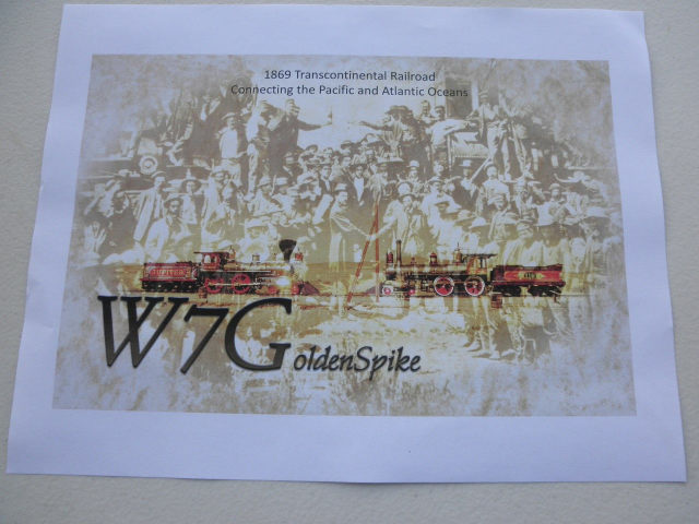Golden Spike Special Event Station (W7G) - May 2013 — photograph 2